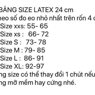 Đai nịt bụng (gen siết giảm eo) latex 25x lỗ thông hơi Hi Lạp