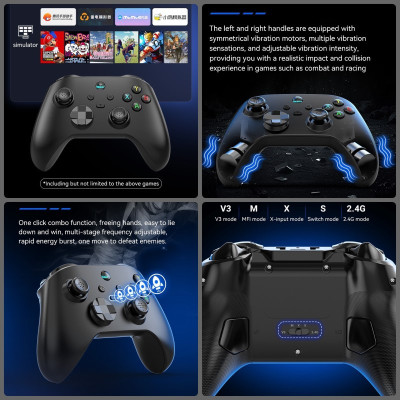 Gamepad tay game Không dây Bluetooth G6 Đa kết nối cho máy tính, laptop, smartphone, máy tính bảng, máy game hàng nhập khẩu