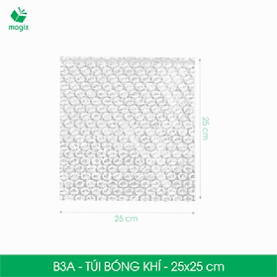 B3A - 25x25 cm - 50 Túi bóng khí chống sốc đóng hàng - Túi gói hàng, bọc chống sốc, xốp chống sốc