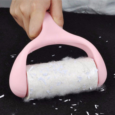 Cây Lăn Bụi Làm Sạch Quần Áo Ga Giường Sofa - Lông Động Vật Sợi Vải Đồ Da Siêu Dính Dễ Dàng Thay Lõi Lăn Bụi Kèm 2 Lõi Cây Lăn Size 10cm