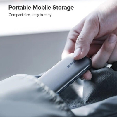 Ugreen UG60530CM238TK 5Gbps USB 3.0 M.2 NGFF SATA SSD hộp box đựng ssd màu bạc - HÀNG CHÍNH HÃNG