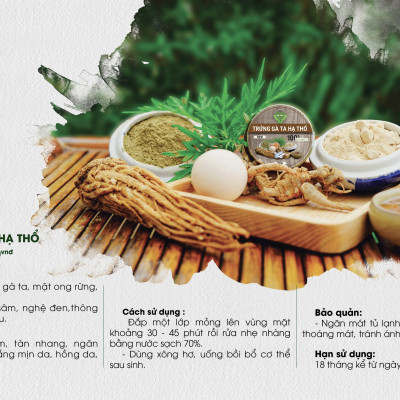 Trứng Gà Ta Hạ Thổ Mẹ Ken - 100ml (ngừa nám, tàn nhang, cấp ẩm cho da, xông hơ sau sinh, đắp mặt)