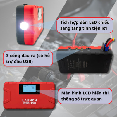 THIẾT BỊ ĐỀ BÌNH ẮC QUY Ô TÔ ESP-150