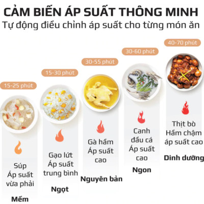Nồi Áp Suất Điện Olivo PC60 Ruột Inox 6L Thương Hiệu Mỹ Gồm 16 Chức Năng Công Suất 1000 W - Hàng Chính Hãng