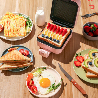 Máy Nướng Bánh Mì Sandwich Bánh Kẹp Đa Năng Dễ Sử Dụng, Rán Trứng, Rán Thịt Chống Dính Tuyệt Đối - Hàng chính hãng