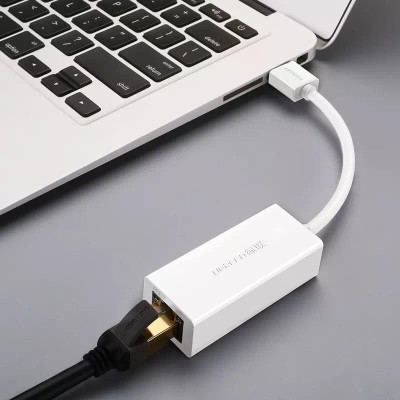 Ugreen UG20253CR110TK 10CM màu Trắng Cáp chuyển đổi USB 2.0 sang cổng LAN RJ45 tốc độ 100Mbps vỏ nhựa - HÀNG CHÍNH HÃNG