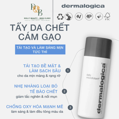 Bột tẩy da chết chiết xuất cám gạo DAILY MICROFOLIANT của Dermalogica