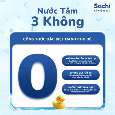 Nước Tắm Thảo Dược SACHI Dịu Mát Da ,Ngừa Rôm Sảy, Hỗ Trợ Ngăn Cảm Cúm, Cảm Lạnh Cho Bé Lọ 250ml / 500ml