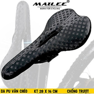 Đệm yên xe đạp đường trường touring BSH-01 chống thấm nước và chống trượt, da PU, kích thước 28 x 14 cm - Mai Lee