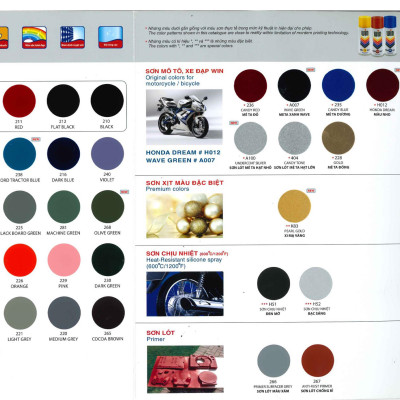 Sơn xịt Win màu vàng 218 400ml