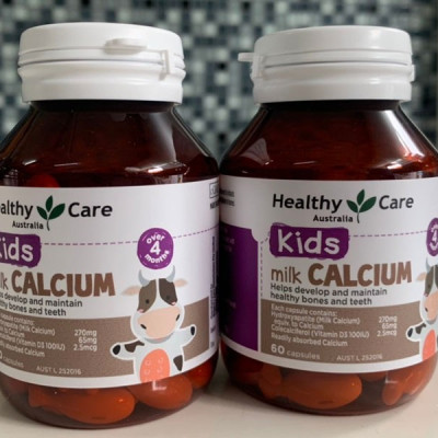 Canxi cho bé Healthy Care Kids Milk Calcium Úc, Hỗ trợ tăng trưởng chiều cao, hệ thống xương, răng, bé ngủ ngon không trằn trọc ban đêm - QuaTangMe Extaste