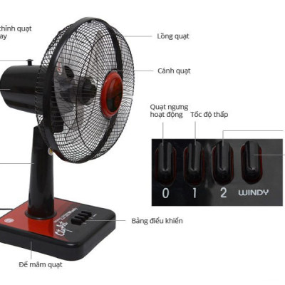 Quạt Bàn B3 Giả Lào Senko B1210-Hàng chính hãng (giao màu ngẫu nhiên)