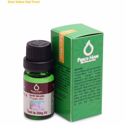 TD10ml-KX7 Combo Tinh Dầu Thanh Lọc Không Khí Peace Mass 10ml - Bộ Kẹp Xe Ô tô - Fresh Air
