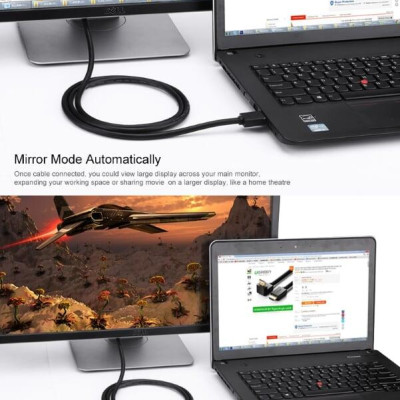 Ugreen UG10120HD103TK 1M màu Đen Cáp tín hiệu HDMI chuẩn 1.4 đầu bẻ góc 90 độ - HÀNG CHÍNH HÃNG