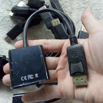 Cáp Chuyển đổi cổng Displayport ra cổng VGA dùng để kết nối máy tính với tivi, máy chiếu - Hàng chính hãng