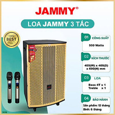 Loa Kéo JAMMY Bass 3 Tấc F3035K – Loa Chuyên Karaoke, Nghe Nhạc - hàng chính hãng