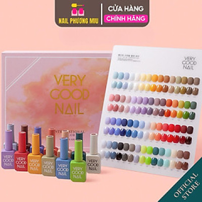 Set Sơn Gel Very Good Nail 60 Màu Chai 15ml, Đậm Đặc Sánh Mịn, Lên Màu Chuẩn Bền, Tặng Bảng Màu, Base Và Top Cao Cấp Nữ Women