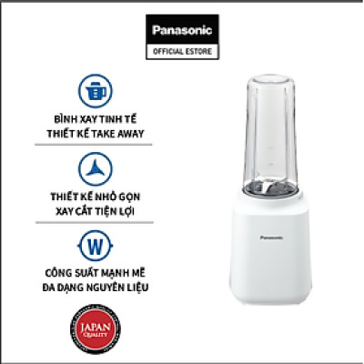 Máy xay sinh tố Mini Panasonic MX-XP103WRA – Nhỏ gọn, bỏ túi tiện dụng - Kèm 2 cốc đựng thay thế - Hàng chính hãng