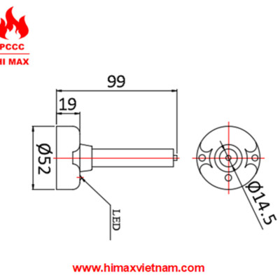 Đầu báo nhiệt chống nước hi max HD70S
