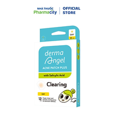 Miếng dán mụn ban ngày DermaAngel Salicylic Acid (Hộp 12 miếng)