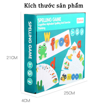 Đồ chơi ghép hình đánh vần chữ tiếng anh cho bé - làm quen tiếng anh cho bé từ 3 tuổi