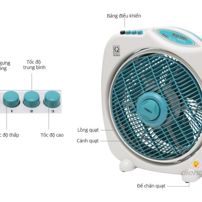 Quạt Bàn Đảo 3 Tấc Senko BD1012 cao cấp - Màu Ngẫu Nhiên - Hàng chính hãng