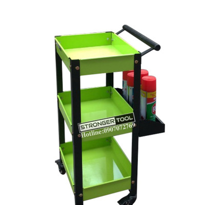 XE ĐẨY 3 NGĂN ĐA NĂNG VÀNG CÓ KHAY PHỤ