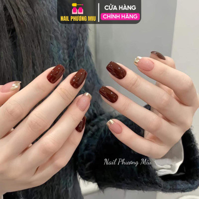 Sơn Gel CR Màu Nâu Socola Cafe Sữa, Đỏ Thuần, Đỏ Mận, Thạch Đỏ Rượu Vang, Trắng Gạo, Mắt Mèo Nâu Cao Cấp Chai Lẻ 15ml Làm Nail Nữ Women