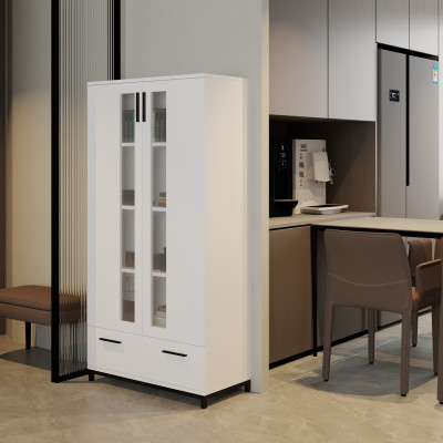 [Happy Home Furniture] LOUIS , Tủ lưu trữ - chân sắt , 76cm x 36cm x 150cm ( DxRxC), TCM_029