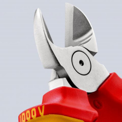 Kìm Cắt Mũi Thon Diagonal Knipex 70 06 140 Lưỡi Tôi 62 HRC, Cộng Lực 20%, Chiều Dài 140mm & Tay Cầm Cách Điện VDE 1000 Volt - Sản Xuất Tại Đức