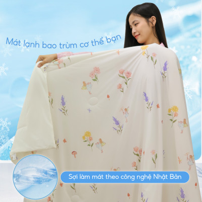 [CHĂN HÈ MÁT LẠNH] Mền lạnh I Cool Advance NIN House NM8032 160x210cm | Chăn chần bông Ice Silk, Chăn điều hoà nhiều độ