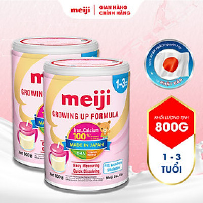 Combo 2 Hộp Sản Phẩm Dinh Dưỡng Công Thức Meiji Growing Up Formula - Nhập khẩu chính hãng (800g)