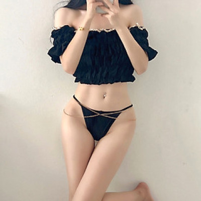 Quần lọt khe nữ Cotton lạnh dây xích chéo ở giữa