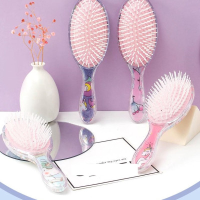 Lược túi khí hoạt hình, lược massage tóc nhựa cầu vồng bong bóng hạt lược, lược em bé