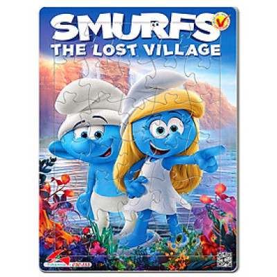 Xếp hình Tia Sáng Smurfs - The lost village (30 Mảnh Ghép) - Tặng kèm tranh tô màu cho bé