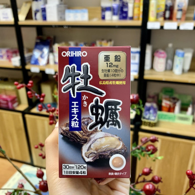 Viên Uống Tinh Chất Hàu Tươi Orihiro Nhật Bản 120 Viên Hỗ Trợ Tăng Cường Sức Khỏe Nam Giới