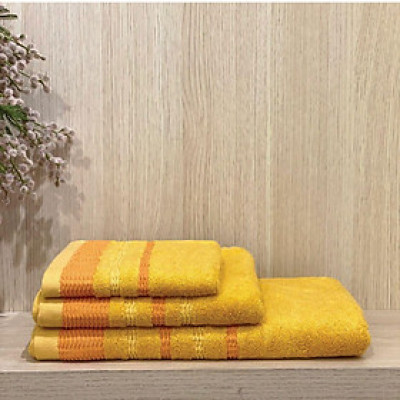 Khăn tắm sợi tre Bamboo NIN House siêu mền mịn kích thước 60x120 cm (360g) màu Yellow