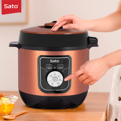 Nồi áp suất đa năng SATO 6AS051.N 6.0L - Nồi áp suất đa chức năng : nấu cơm, nấu cháo, hầm gân, ninh, súp, hấp, giữ ấm ... Dung tích : 6.0 lít phù hợp gia đình 4 - 6 người - Miễn phí vận chuyển toàn quốc - Hàng chính hãng