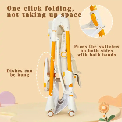 Ghế ăn dặm New Beginning – Điều chỉnh độ cao, gấp gọn, khay tháo rời