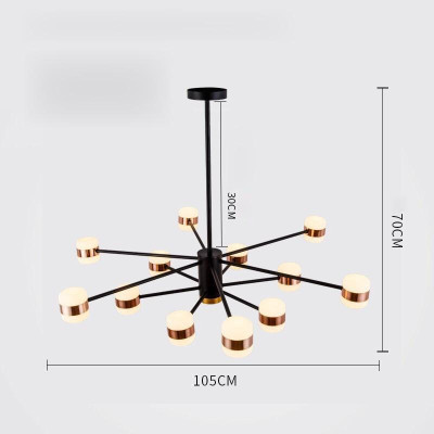 Đèn chùm 12 tay 3 màu ánh sáng độc đáo trang trí nội thất hiện đại sang trọng (có ảnh và video thật)