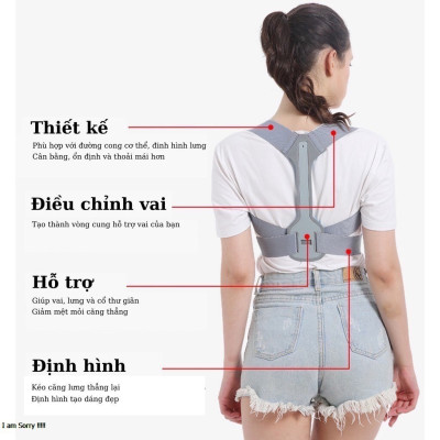 Đai Chống Gù Lưng Nam Nữ Có Nẹp Dành Cho Dân Văn Phòng Amalife ama04 - Chính Hãng