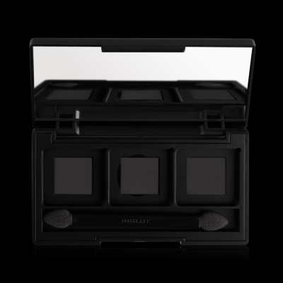 Hộp đựng 3 lõi phấn mắt kèm cọ Palette Eye Shadow 3 Square / Mirror Inglot