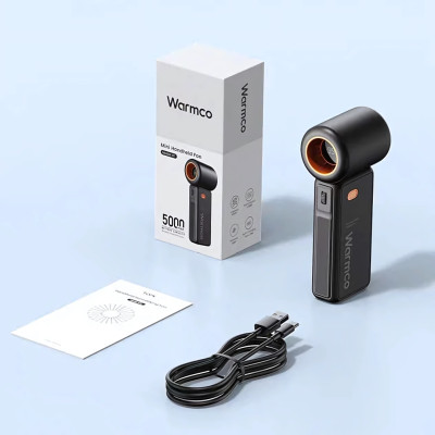Quạt cầm tay turbo mini siêu mát Pin trâu 5000 mAh, nhỏ gọn linh hoạt hiệu Hotcase WARMCO - 100 chế độ gió, dùng liên tục 18h (tùy mức gió), thiết kế đẹp, bền - hàng nhập khẩu