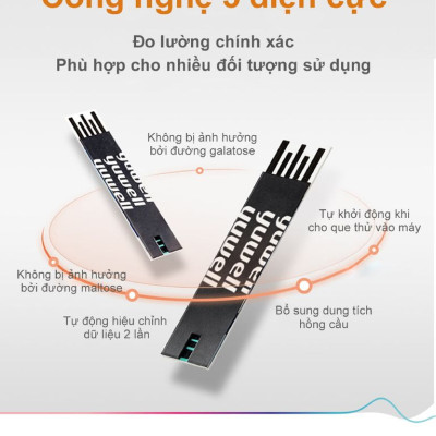 Bộ test 50 kim + 50 que thử đường huyết YUWELL dùng cho máy đo đường huyết Yuwell Accusure 710 chính hãng