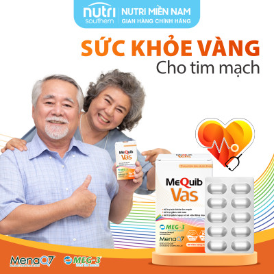 MEQUIB VAS Hỗ Trợ Ngăn Lão Hóa Tim Mạch, Ngừa Xơ Vữa Động Mạch (60 viên)