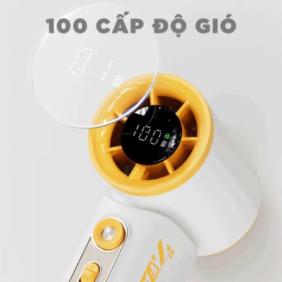 Quạt Phản Lực Cầm Tay Kachi MK406 – Pin 4000mAh, Gió Mạnh Gấp 1.5 Lần - Hàng chính hãng