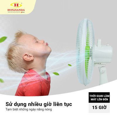 Quạt Sạc Tích Điện Honjianda HJD-FL316 loại 2 bình - Hàng Chính Hãng