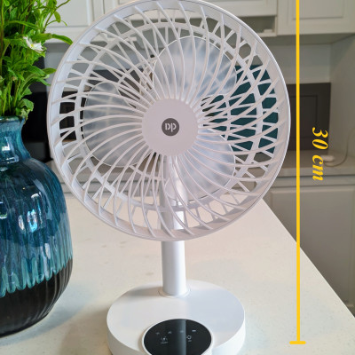 QUẠT SẠC TÍCH ĐIỆN ĐỂ BÀN DP-7626 HÀNG NHẬP KHẨU