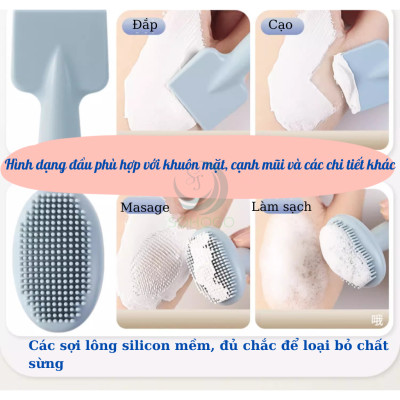 Cọ Đắp Mặt Nạ 2 Đầu Silicone – Làm Đẹp Thông Minh Cây Cọ Massage & Thoa Mặt Nạ 2 Trong 1 Cọ Silicone Đắp Mặt Nạ Đa Năng – Mềm Mại, Dễ Dùng Cọ Đắp Mask Chăm Sóc Da 2 Đầu – Tẩy Tế Bào Chết & Đắp Mask