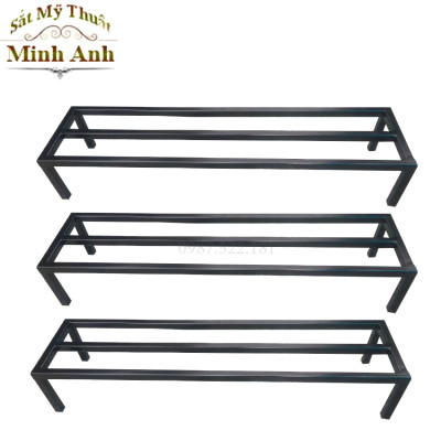 Kệ sắt kê chậu cây.Rộng 15-20-25cm. Dài 50cm. Cao 10-15-20cm.hộp thép 16 x16 mm ( Hàng Chính Hãng )